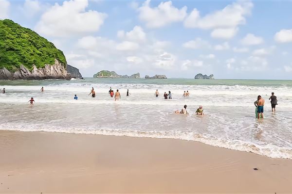 Khám phá bãi biển Tùng Thu: Không gian thư giãn và tắm biển tại Cát Bà